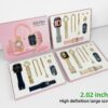 A58 Plus 2024 Women's Luxury Gold Watch Unique Gift Set Women's Gold Necklace Ring Double Band Women's Smart Watch A58 PLUS A58