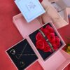 Ladies earrings and necklace valentine gift set