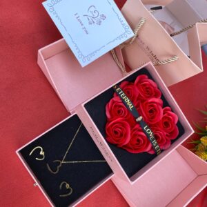 Ladies earrings and necklace valentine gift set