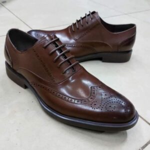 Formal Italian Men’s Leather Laced Shoes-Classic Brown