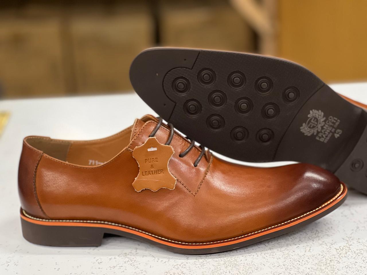 Brown Leather Shoes for Men